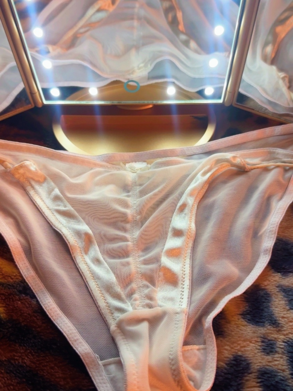 Sheer White Mesh Bikini Panty - Women Intimates